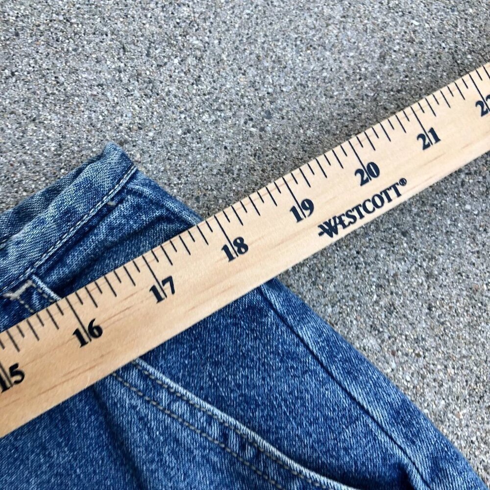 VTG 90s XHILARATION Straight Leg Jeans Women's 13 Loose Retro Fit Denim Blue - Picture 10 of 11